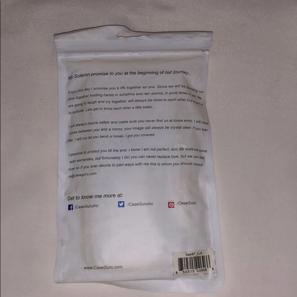 New Samsung Galaxy S7 Clear Cell Phone Case